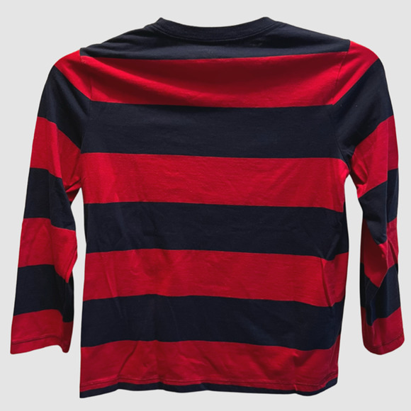 Old Navy Boy's Striped Long Sleeve T-Shirt Bundle Red/Blue, Size Medium (8 Boys) - Picture 4 of 9